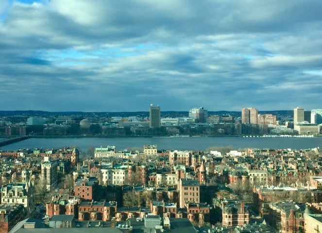 Boston river and skyline