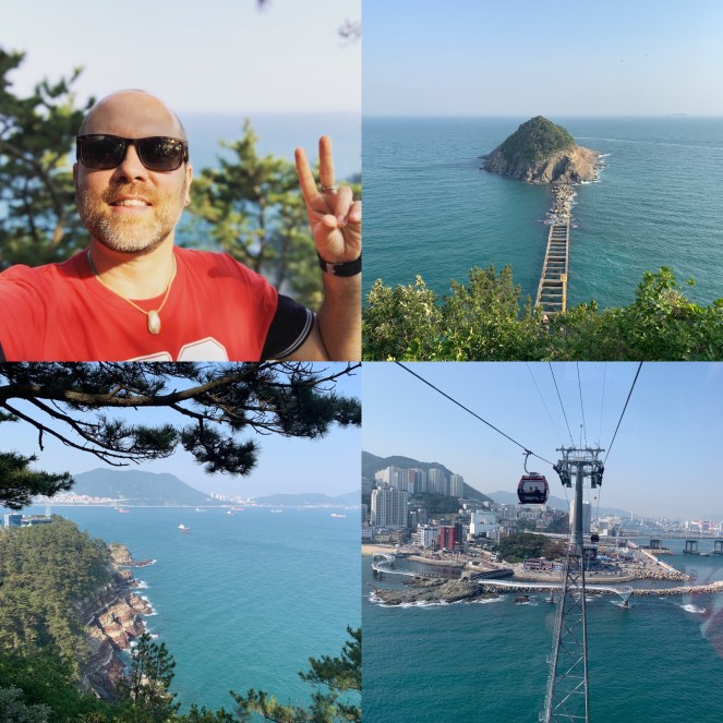 Amnam Park and the cable cars in Busan