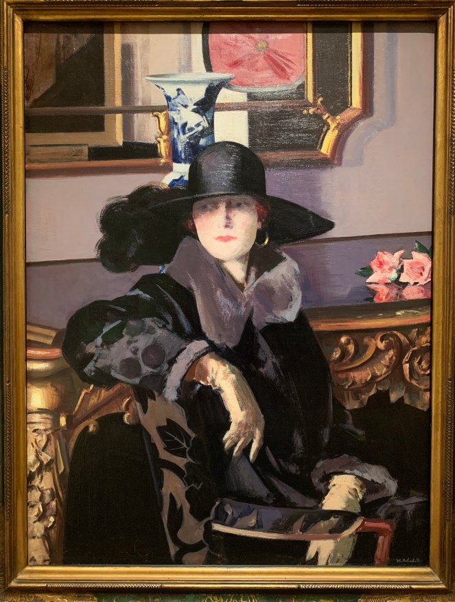 A Lady in Black by FCB Cadell, 1925