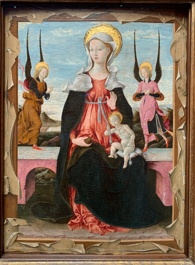 The Virgin and Child with Two Angels by the Ferrarase School, 1470