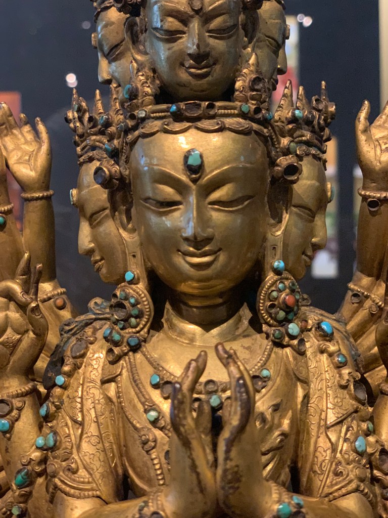 Bronze standing bodhisatva, 15th century