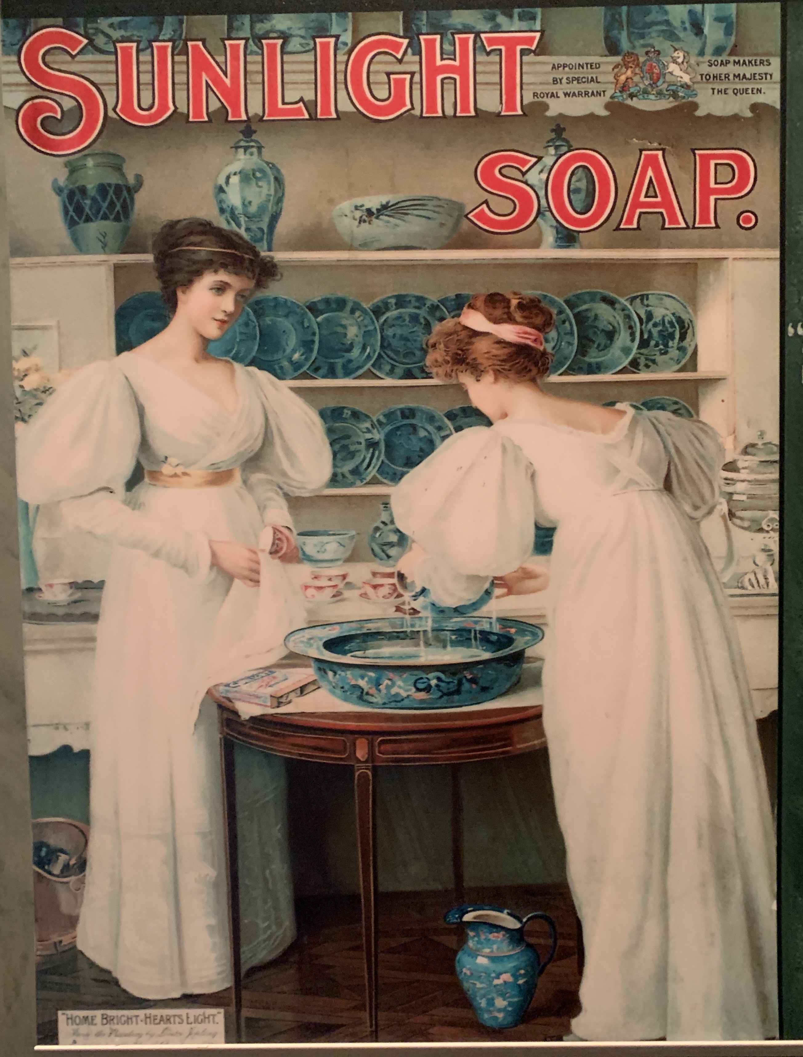 'Blue & white', Louise Jopling, 1896, image used for advert for Sunlight soap